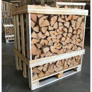 Birch firewood in 2 m3 crate